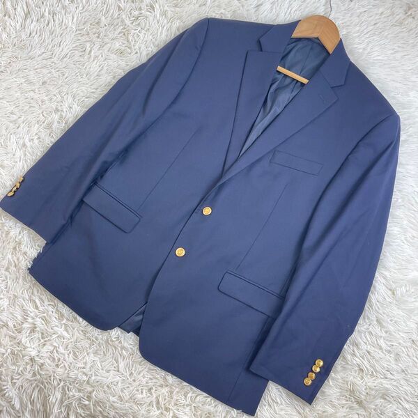 ラルフローレン 紺ブレ 金ボタン テーラードジャケット L~XL程 希少サイズ Ralph Lauren メンズ スーツ