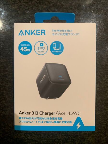Anker USB急速充電器 Anker 313 Charger (Ace, 45W) ブラック 急速充電器