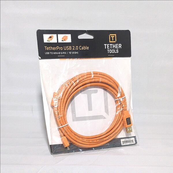 TetherPro MINI-B 5PIN USB2.0 4.6m 15’ テザーツールズ テザー ケーブル
