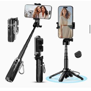 自撮り棒 【業界超ミニ・四脚安定】 スマホスタンド スマホ 三脚 じどり棒 iPhone android対応 軽量 セルカ棒