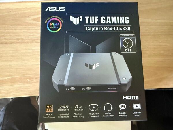 (ほぼ未使用)ASUS TUF GAMING CAPTURE BOX CU4K30ゲームキャプチャーボックス 4K対応 2PC可能