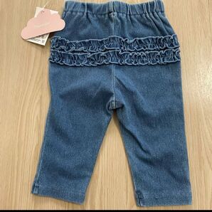 新品タグ付き☆バックデニムフリルパンツ 80サイズ