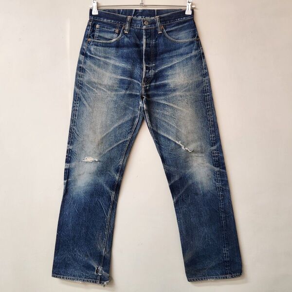 【美色】WAREHOUSE ウエアハウス Lot1001 ブランド初期 ジーンズ デニムパンツ 鬼ヒゲ ハチノス W31