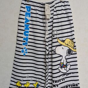 PEANUTS スヌーピー ハーフパンツ ボーダー柄 ルームウェア 部屋着 新品未使用 タグ付きMサイズ