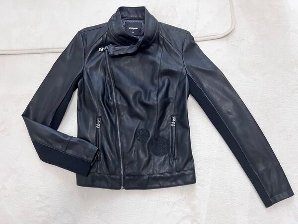 レザージャケット ライダースジャケット ブラック 黒 Desigual デシグアル