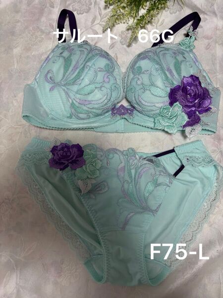 【値下げ】サルート 66G フロントエックスブラ&ショーツ F75-L 夏に