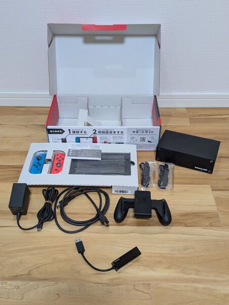 Nintendo ニンテンドースイッチ ネオンカラー HAD-S-KABAA LANアダプター付きNintendo Switch