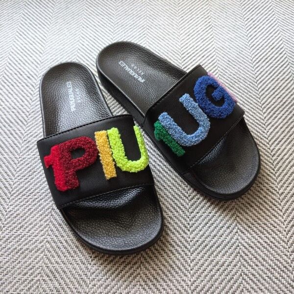 1PIU1UGUALE3 RELAX レインボー サガラ刺繍 シャワーサンダル 春夏 スポーツ キレイめ カジュアル