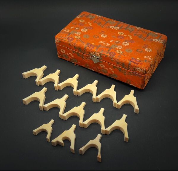 和楽器 琴柱 天然素材 高品 14個セット 箱付き