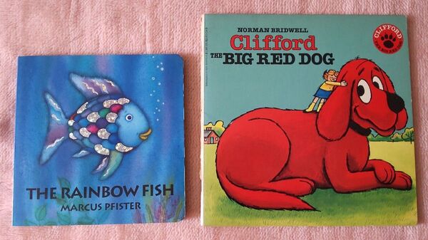 洋書 絵本 Clifford the Big Red Dog & The Rainbow Fish 2冊セット
