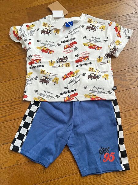 カーズ ディズニー 車 ピクサー セットアップ 90 新品未使用 上下セット Tシャツ ハーフパンツ ルームウェア