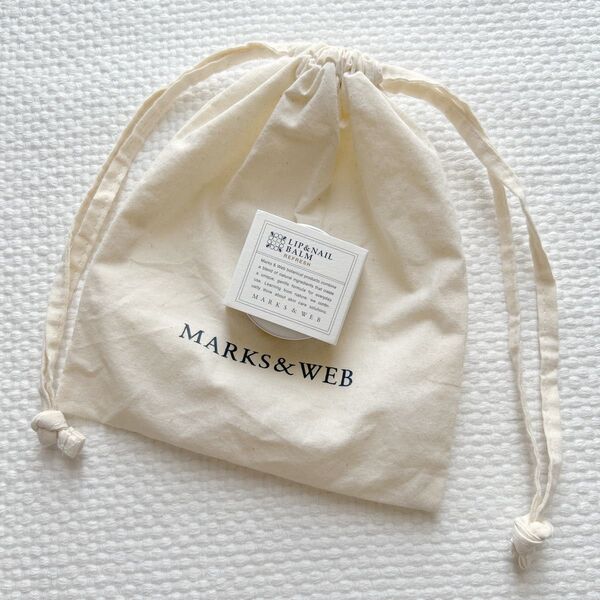 MARKS&WEB マークスアンドウェブ ハーバルリップ&ネイルバーム マンダリン/ラベンダー 化粧油 リップクリーム 巾着袋つき