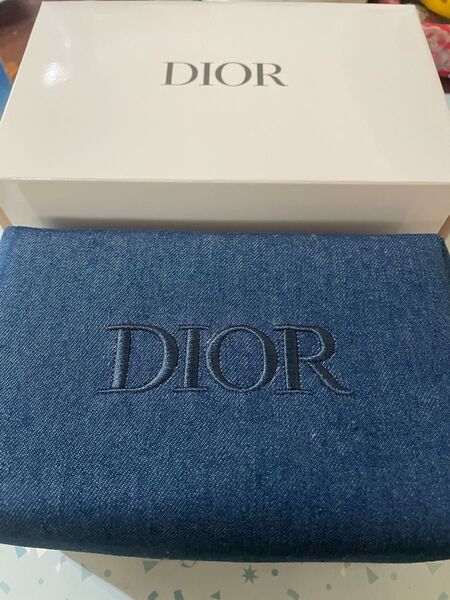 Dior ポーチ デニム ノベルティ ディオール 新品未使用箱付き 現物写真あり