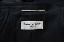 サンローランパリ SAINT LAURENT PARIS サテンラペルショールカラー ジャケット 側章パンツ セットアップ 42 Y-285077_画像4