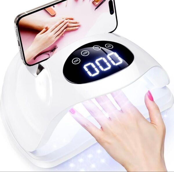 ジェルネイル ライト80W・72灯・LED&UVライト・白色光・タッチパネル操作 ジェルネイルライト ネイルドライヤー