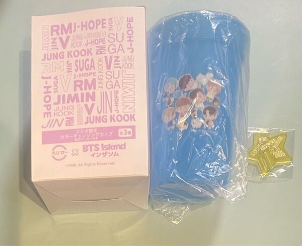 BTS スシロー インザソム カラーチェンジングカップ星形マーカー付き