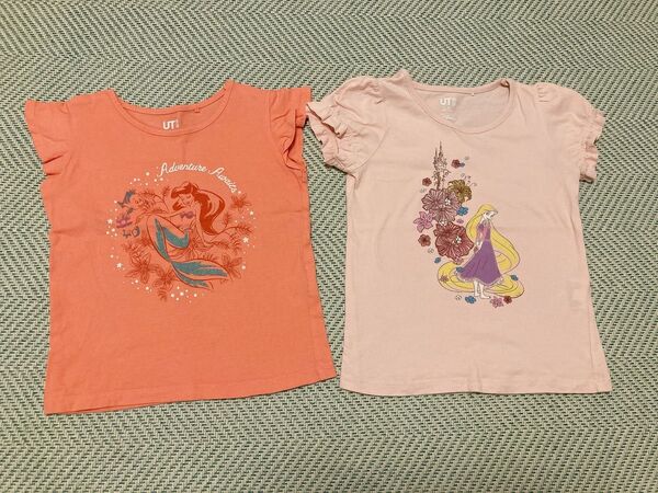 プリンセス 半袖 Tシャツ ラプンツェル アリエル UT 100cm