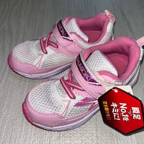 未使用タグ付き 瞬足 白×ピンク 16.0cm EE