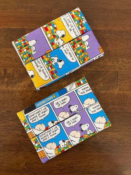 スヌーピー ポケットティッシュケース 2個セット ポケットティッシュカバー ハンドメイド