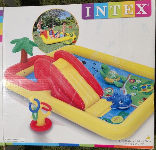 USED お庭 プール 水遊び INTEX すべり台付き プレイセンター
