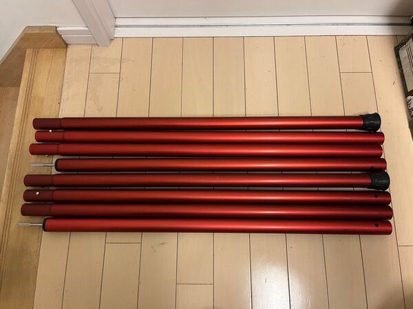 1回使用 スノーピーク ウイングポール レッド 280cm TP-001RD 2本