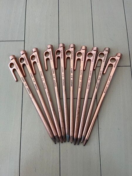 1回使用 スノーピーク ソリッドステーク ブロンズ 20 PG-140 非売品 ポイントギフト 20cm 10本セット ②