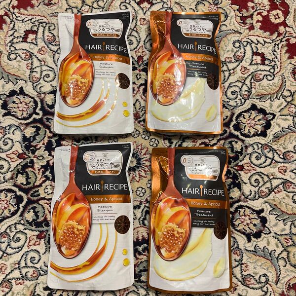 4個セット P&G ハニーアプリコット エンリッチモイスチャーレシピ シャンプー1、トリートメント1、2点セット 希少