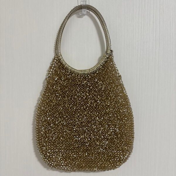 【美品】ANTEPRIMA ハンドバッグ トートバッグ ワイヤーバッグ ゴールド ラウンド