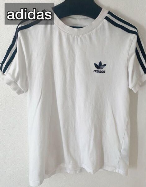 adidas クラシックス スリーストライプス Tシャツ サイドライン ホワイト