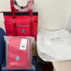 DANCE WITH DRAGON ゴルフトートバッグと、シューズ入れ2点セット レッド 未使用