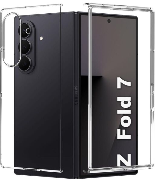 For Galaxy Z Fold7 ケース カバー Mosasa クリア 透明PC レンズ保護 薄型 指紋防止 落下防止 安心保