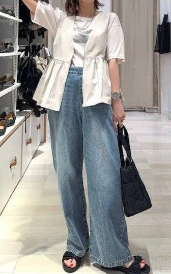GLOBAL WORK グローバルワーク ペプラムZIPベスト