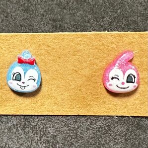 ピアス ドキンちゃん コキンちゃん 可愛い アンパンマン ピンク ブルー アレルギー対応