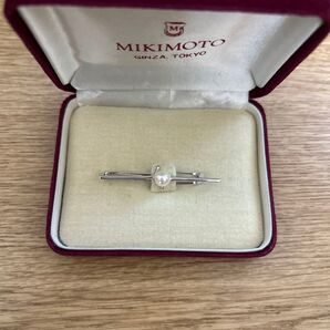 MIKIMOTO ミキモト パール タイピン シルバー