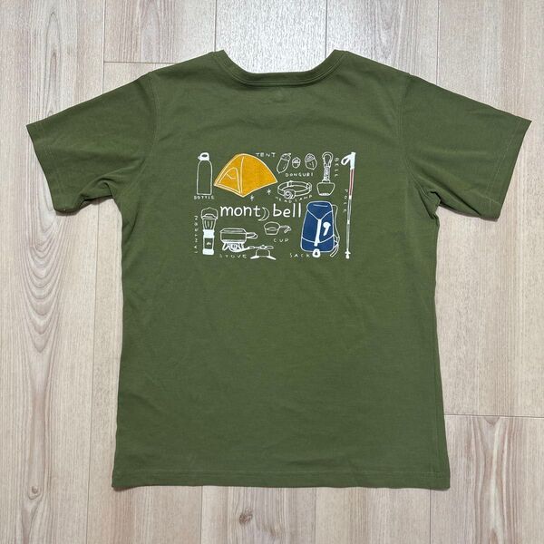 美品 mont-bell オリーブ Tシャツ Sサイズ