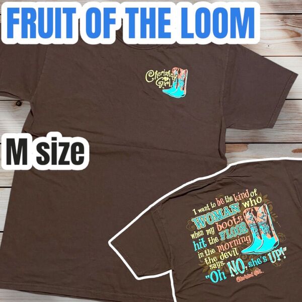 FRUIT OF THE LOOM フルーツオブザルーム US古着 ビッグプリント 半袖 Tシャツ コットン100% ユニセックス