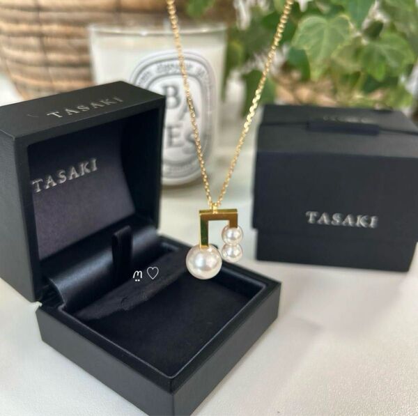 TASAKIタサキ バランスノートネックレス ペンダント 18あこや真珠パール