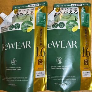 ReWEAR 詰め替え 2個セット 800ml リウェア再生柔軟剤 詰替え800ml×2個