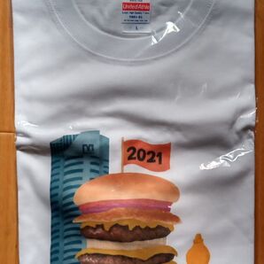 【六本木グルメバーガーグランプリ 2021】 限定・非売品のオリジナルTシャツ サイズ:L