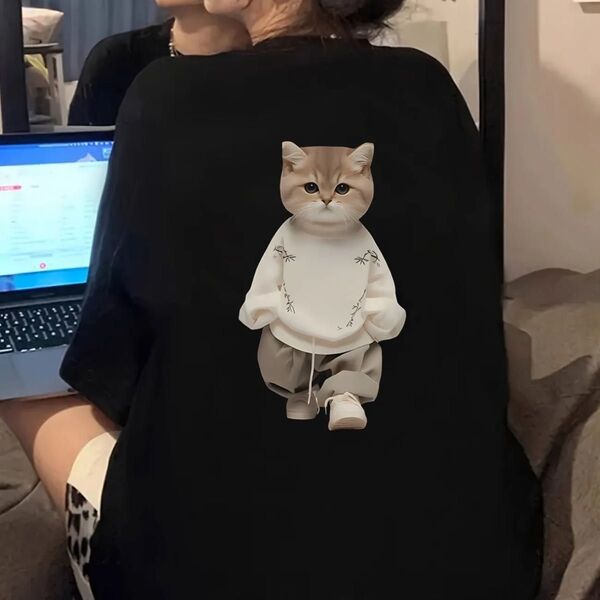【訳あり】猫柄 半袖Tシャツ ロンT 最終価格