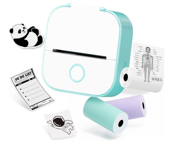 Memoqueen T02 ミニプリンター ポケット、モバイル サーマル ミニスマホ対応