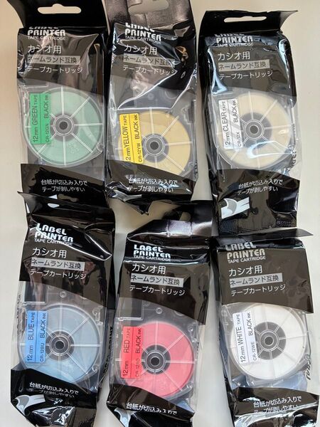 【新品】ネームランド CASIO 12mm 6セット