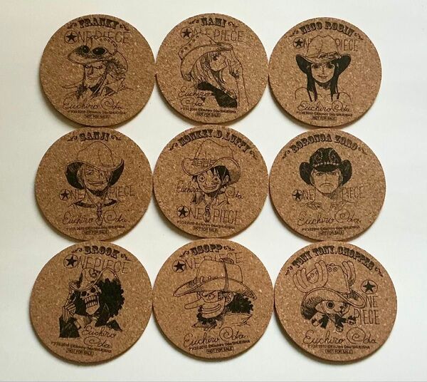ワンピース ナツコミ2010 コルクコースター9種セット ONE PIECE 未使用品 非売品