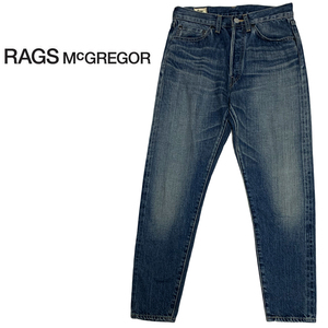 未使用 タグ付き ラグスマックレガー BONSURI DENIM ユーズドウォッシュ テーパード デニム パンツ 28 ボンスリ Rags McGREGOR 211316106