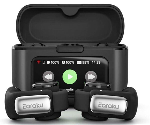 Earaku(イアラク)イヤホン bluetooth オープンイヤーイヤホン究極の音体験・業界初多機能タッチスクリーン
