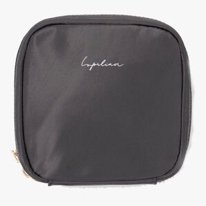 Lupilina 自立する化粧ポーチ コスメポーチ メイクポーチ チャコールグレー