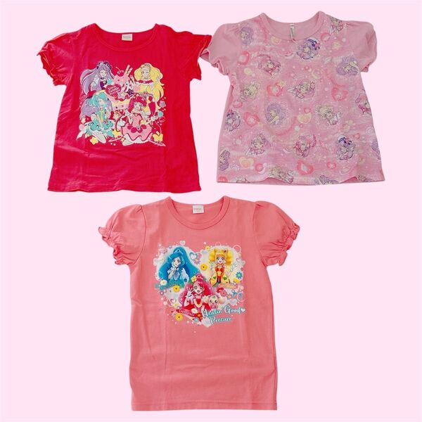 プリキュア 120センチTシャツ 3枚セット まとめ売り