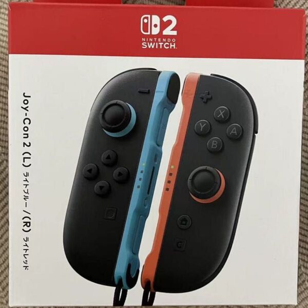 新品未使用 任天堂Joy-Con 2 (L) ライトブルー/(R) ライトレッド ロゴデザインステッカー 同梱