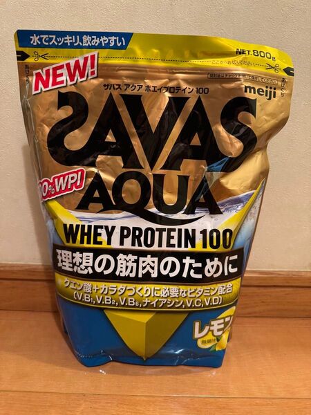 08明治 ザバス SAVAS アクア ホエイプロテイン100 レモン風味 800g プロテイン ダイエット 理想の筋肉 安い