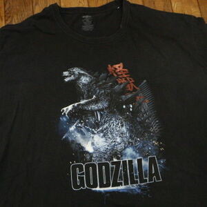 GODZILLA Tシャツ ブラック 7XL 怪獣王 ゴジラ ロゴ 映画 ムービー キャラクター イラスト 東宝 ハリウッド